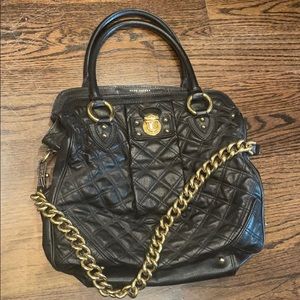 Marc Jacobs Large Quilted black bag- gold hardware
